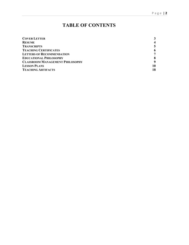 Employment Portfolio PDF Employment portfolio pdf