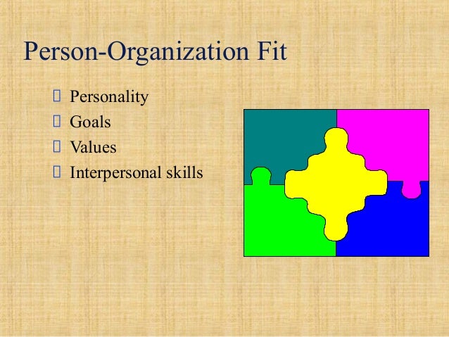 staffing and selection - person/job fit and person/organization fit essay The use of person-job fit and person-organization fit in making selection decisions pierre-emmanuel iweins 12018013x the hong kong polytechnic university 12018013x@connectpolyuhk staffing and selection mm4161 simon chchan introduction the goal of any company is to increase its profits and efficiency, and to do that, it need the human capital. staffing and selection - person/job fit and person/organization fit essay The use of person-job fit and person-organization fit in making selection decisions pierre-emmanuel iweins 12018013x the hong kong polytechnic university 12018013x@connectpolyuhk staffing and selection mm4161 simon chchan introduction the goal of any company is to increase its profits and efficiency, and to do that, it need the human capital.