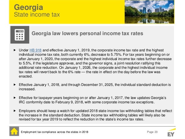 Employment Tax Compliance Across The States In 2018 New Income Tax Withholding Tables Effective April 1 2018 Employment Compliance Across The States In 20