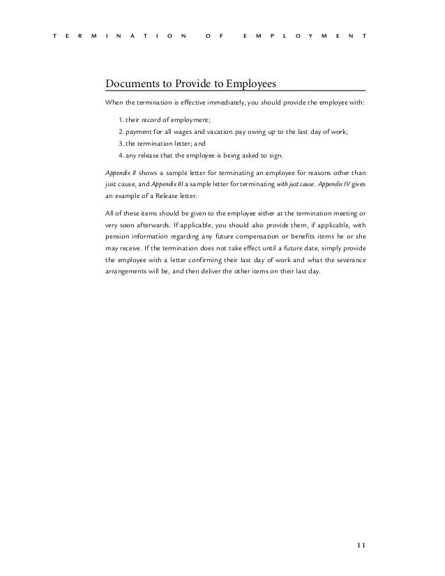 simple termination letter to employee