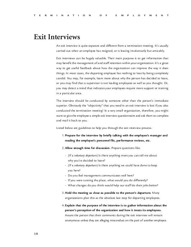 Exit Interview Letter Resignation Exit Interview Letter Resignation
