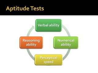Verbal ability
Numerical
ability
Perceptual
speed
Reasoning
ability
 