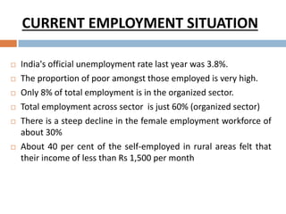 Poor Employability Employment trends in india | PDF
