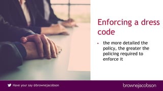 What not to wear: dress codes and discrimination - employment webinar ...