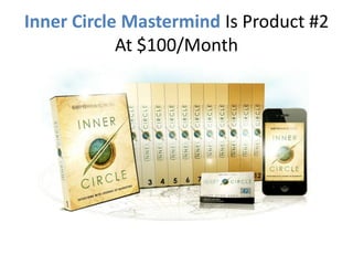 Inner Circle Mastermind Is Product #2
            At $100/Month
 