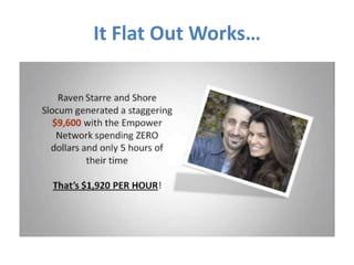 It Flat Out Works…
 