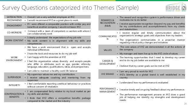 employee engagement survey sample