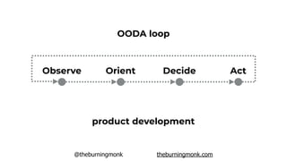 @theburningmonk theburningmonk.com
Observe Orient Decide Act
OODA loop
Understand
product development
 