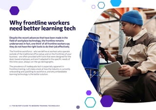 Despite the recent advances that have been made in the
field of workplace technology, the frontline remains
underserved. I...