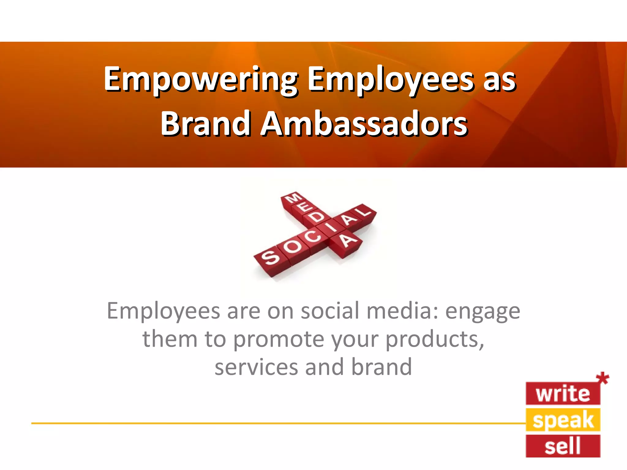 Empowering Employees As Brand Ambassadors Hr.Final | PPT