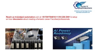 Reach us hr@object-automation.com at +917397784815/+1 914 204 2581 to setup
an hour discussion about creating a fantastic career Faculties/professionals.
 