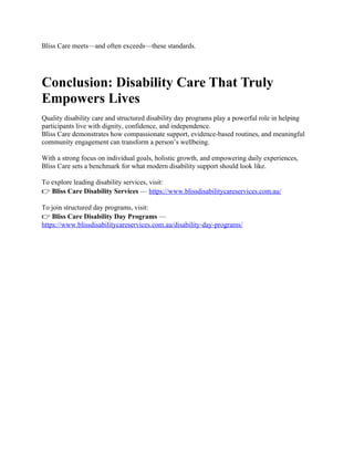 Empowering Lives Through Quality Disability Care | DOCX