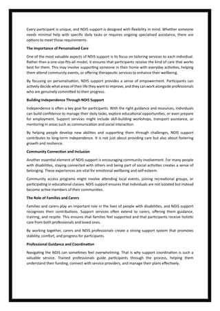 Empowering Lives with Comprehensive NDIS Support | PDF