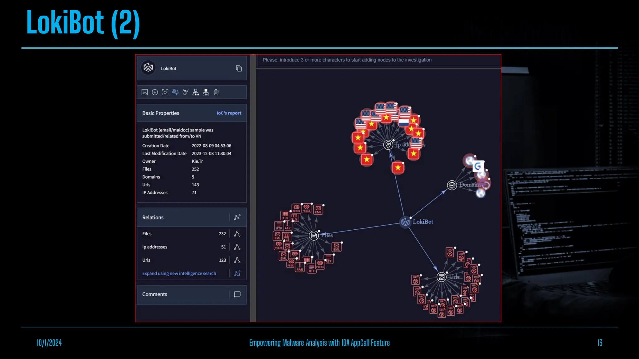 LokiBot (2)
10/1/2024 Empowering Malware Analysis with IDA AppCall Feature 13
 