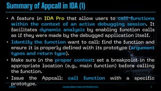 Empowering Malware Analysis with IDA AppCall | PDF