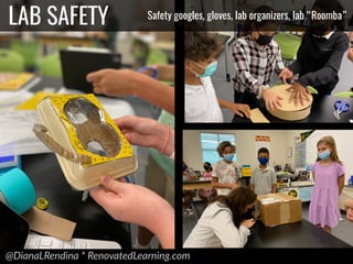 @DianaLRendina * RenovatedLearning.com
Safety googles, gloves, lab organizers, lab “Roomba”
LAB SAFETY
 