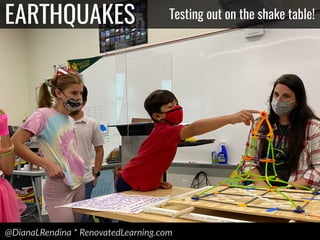 @DianaLRendina * RenovatedLearning.com
EARTHQUAKES Testing out on the shake table!
 