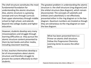 Empowering students' understanding of the shell structure of the atom ...
