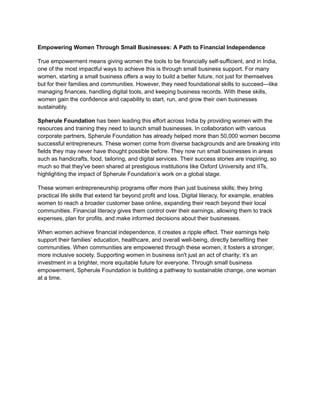 Empowering Women Through Small Businesses_ A Path to Financial ...