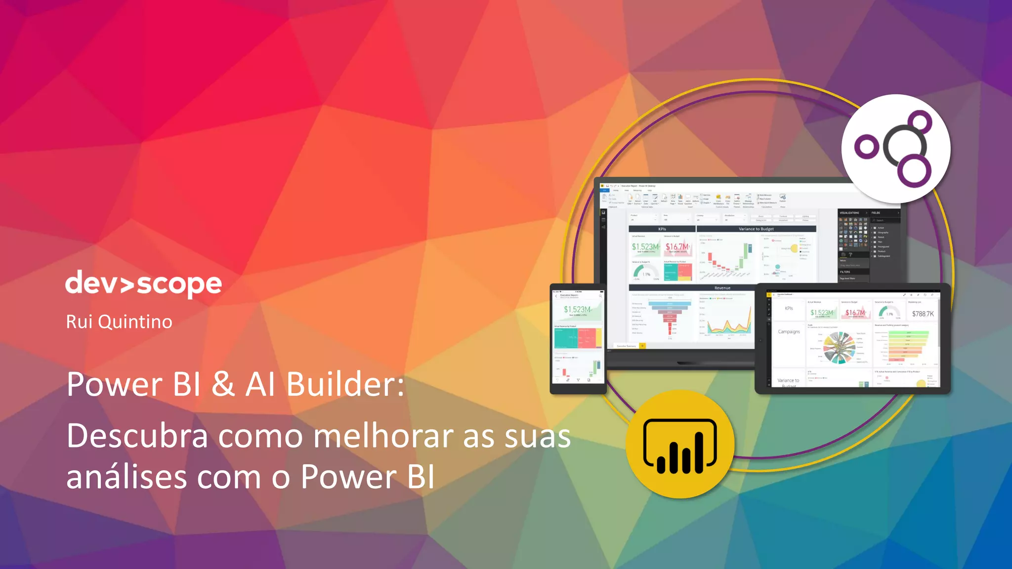 Power BI & AI Builder:
Descubra como melhorar as suas
análises com o Power BI
Rui Quintino
 