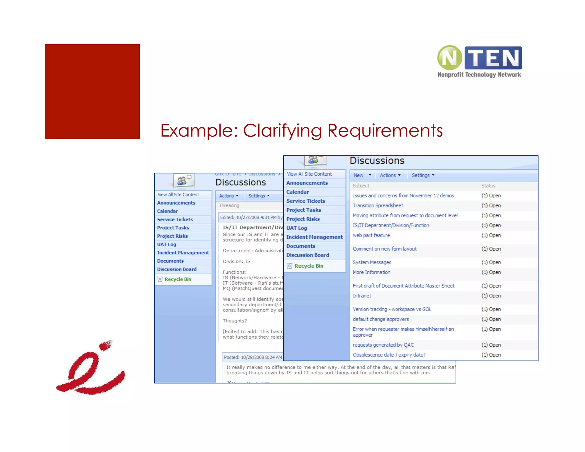 Example: Clarifying Requirements
 