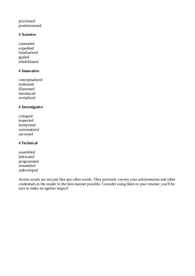 action words for different skills administrativeconsolidatedexecutedoversaw 2 prioritizedpredetermined - Action Words For Resume action words for different skills administrativeconsolidatedexecutedoversaw 2 prioritizedpredetermined - Action Words For Resume