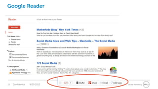 Google Reader




33   Confidential   9/25/2012   Global Marketing
 