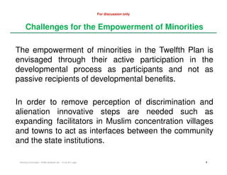 Empowerment of Minorities in the 12th Plan (2012 - 2017) | PDF