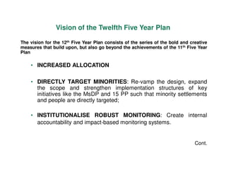 Empowerment of Minorities in the 12th Plan (2012 - 2017) | PDF
