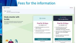 Fees for the information
 