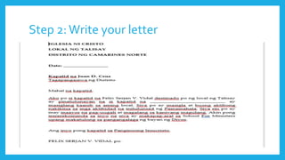 Step 2:Write your letter
 