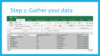 Step 1: Gather your data
 