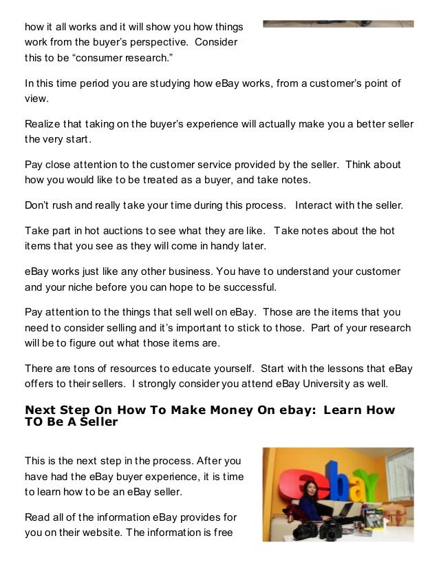 How To Make Money On E Bay