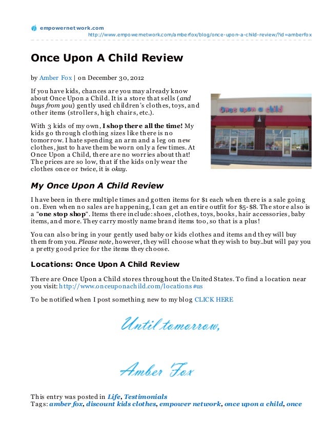 Once Upon A Child Review