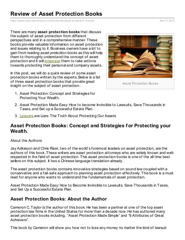 Review of Asset Protection Books