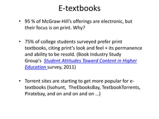RecapE-pub offers huge benefits to public libraries, but also some threats to libraries as we now envision them.We need to figure out how to exploit e-pub’s power without being destroyed by it.