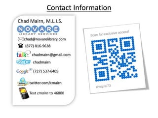 SummaryGood e-pub newsThousands of free e-booksA MARC record makes it “yours”Potential for dramatic cost decreasesHuge increase in ability to serve patronsOpportunity for entirely new service modelsLocal authorship opportunities