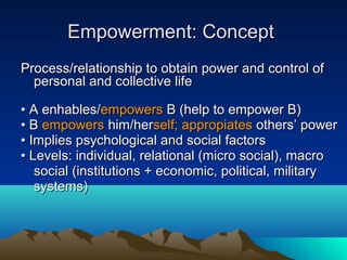 Cuestioning community empowerment | PPT