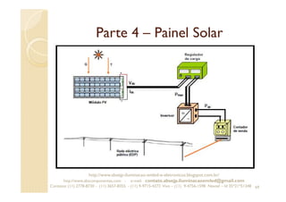 Parte 4 – Painel Solar
69
http://www.absejp-iluminacao-emled-e-eletronicos.blogspot.com.br/
http://www.abscomponentes.com - e-mail: contato.absejp.iluminacaoemled@gmail.com
Contatos: (11) 2778-8730 - (11) 3657-8355 - (11) 9-9715-4272 Vivo – (11) 9-4756-1598 Nextel – Id 35*21*51348
 