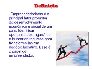 Empreendedorismo Empreendedor é o termo utilizado para qualificar, ou especificar, principalmente, aquele indivíduo que detém uma forma especial, inovadora, de se dedicar às atividades de organização, administração, execução; principalmente na geração de riquezas, na transformação de conhecimentos e bens em novos produtos – mercadorias ou serviços; gerando um novo método com o seu próprio conhecimento. É o profissional inovador que modifica, com sua forma de agir, qualquer área do conhecimento humano. Também é utilizado – no cenário econômico – para designar o fundador de uma empresa ou entidade, aquele que constrói tudo a duras custas, criando o que ainda não existia. 