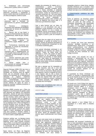 Estabelecer uma comunicação
efetiva entre o público interno e o externo.
Muitos acham que um Plano de Negócios
destina-se unicamente a investidores e
bancos, porém vários são os públicos-alvo de
um Plano de Negócios, dentre os quais:
Mantenedores de incubadoras:
essenciais para a liberação de
financiamento. Ex: governo, associações,
etc.
Parceiros estratégicos:
necessários para definição de estratégias
e discussão de formas de cooperação
entre as partes;
Bancos: são os que fazem a
liberação de financiamentos de máquinas
e equipamentos, capital de giro, imóveis,
etc.;
Investidores: capitalistas de risco,
pessoas físicas, bancos de
investimentos, angels, BNDES, governo,
etc.;
Fornecedores: importantes para
negociação na compra de mercadorias,
matéria-prima, etc.;
A empresa internamente:
importante para o estabelecimento da
comunicação interna entre gerência com
o Conselho de Administração e com os
colaboradores;
Clientes: essenciais para venda
do produto e/ou serviço e publicidade da
empresa;
Sócios: usados para o
convencimento em participar do negócio
e formalização da sociedade.
Segundo Dornelas (2008) 70% das micro e
pequenas empresas encerram suas
atividades nos primeiros anos de negócio,
sendo que as principais causas são: a
ausência da realização de um planejamento
adequado ao negócio, problemas
encontrados na gestão da empresa (fluxo de
caixa, comercialização do produto,
desenvolvimento de produto, entre outros),
poucas políticas de apoio às micro e
pequenas empresas, ambiente econômico e
problemas pessoais.
Dornelas (2008) comenta que o Plano de
Negócios é uma ferramenta de gestão usada
para descrever seu negócio. Um importante
documento, através do qual você consegue
planejar e tomar decisões a respeito do futuro
de sua empresa, tendo como base o seu
passado, sua situação atual em relação ao
mercado, aos clientes e à concorrência. Um
poderoso guia que norteará todas as ações
de sua empresa. Com o Plano de Negócios é
possível identificar riscos, ou seja, ameaças,
e propor medidas para minimizá-las, como
também identificar oportunidades; os pontos
em que está inserido; conhecer seu próprio
negócio e definir estratégias de marketing
para seus produtos e serviços; analisar a
performance financeira, avaliar investimentos
e o retorno sobre o capital aplicado.
Podemos verificar que na literatura temos
diversos conceitos a respeito de Planos de
Negócios, porem neste contexto considero
que o mesmo é um documento que agrega e
organiza informação prática e atualizada para
a constituição de um projeto ou para a
solução de seus problemas.
Neste interim, um Plano de Negócios
eficiente contem uma gama informações a
respeito dos processos do negócio em si –
características, partes envolvidas,
oportunidades, restrições, ameaças, pontos
fortes e fracos, previsões e projeções
financeiras, análise do mercado, analise de
fornecedores, analise de concorrência e de
parceiros comerciais, etc... Em suma dados,
dados, dados! Assim sendo você necessita
obtê-los de forma atualizada e
suficientemente precisa, caso contrário, seu
Plano de Negócios terá pouca valia. E é
sobre isso que trataremos a seguir.
Vale a pena lembrar que um plano de
negocio e é um documento vivo, que é
adaptável a novas situações e um dos seus
principais objetivos é o de a equipe, os
investidores, bancos, fornecedores, parceiros
comerciais e até mesmo os clientes de que o
seu negócio é viável e pode ser vantajoso a
eles.
O projeto deve ser objeto de um estudo de
rentabilidade, no sentido de verificar se as
receitas, líquidas de despesas associadas ao
projeto de investimento, compensam ou não
o montante inicialmente gasto...
Uma grande dificuldade enfrentada é em
consequência da natureza dos planos de
negócios. Tratam de ideias ainda não
realizadas e, assim, não podem se basear
em históricos ou em estatísticas próprias
para realizar sua previsão. O maior desafio
esta em obter dados de organizações do
mesmo ramo de atividades, ou extrapolar a
partir de outros dados, de forma consistente,
objetiva e convincente.
Dê toda a atenção que for necessária ao
sumário executivo, pois ele é uma das
últimas partes a concluir, mas deve estar
bem no início do documento. Muitas pessoas
lerão apenas o resumo e avaliarão por ele se
o seu negócio vale ou não a busca de
maiores detalhes. Conquiste o leitor em cada
linha do seu resumo! Fale, nele, sobre os
objetivos, as razões de sucesso, e apresente
os números principais, sem exagerar na
densidade das informações.
conhecer seus competidores bem como as
suas estratégias de negócios?
<<<<<<< .mine
QUESTÕES LEGAIS
Ao pensarmos em iniciar/abrir um negócio ou
ampliar seu negócio atual, torna-se
necessário saber inicialmente com quem
poderemos contar e com quem
enfrentaremos os futuros desafios, ou seja,
quem são os nossos aliados. Você, como
empreendedor, pode fazer todo o trabalho
sozinho, mas também contar com aliados: os
sócios do negócio. Há várias formas jurídicas
para abrir uma empresa, com diferentes tipos
de sócios, dentro da legislação sobre o
assunto, agora modificada pelo novo Código
Civil.
Para que você possa iniciar as atividades e
operações da empresa, é necessário que a
mesma seja legalmente estabelecida e
constituída. A legislação brasileira distingue
as pessoas físicas das pessoas jurídicas.
Onde a pessoa física é o indivíduo ou pessoa
individual com seus direitos e obrigações
perante o Estado. Já a pessoa jurídica é uma
associação de duas ou mais pessoas em
uma entidade, com seus direitos e
obrigações próprios e, desta forma, distintos
daqueles indivíduos que a compõem. Toda
empresa funciona como uma pessoa jurídica,
qualquer que seja a sua constituição jurídica.
A CONSTITUIÇÃO JURÍDICA DE UMA
EMPRESA
Como já sabemos, as empresas podem
assumir diferentes formas e tamanhos,
porém, do ponto de vista jurídico, as
sociedades empresariais são classificadas
em duas formas jurídicas básicas: o
empresário e a sociedade empresária. A
forma empresária é representada por um
único proprietário; já a sociedade empresária
é decorrência da associação de duas ou mais
pessoas, que constituem uma entidade com
personalidade jurídica distinta daquela dos
indivíduos que a compõem.
EMPRESÁRIO
É o conceito que reúne dois elementos
conjuntos: atividade econômica e um
estabelecimento. Desta forma, o empresário
exerce profissionalmente uma atividade
econômica organizada para a produção ou
circulação de bens ou serviços, substituindo
o conceito de firma individual do velho
Código Comercial.
Assim sendo, uma situação em que a
empresa é representada por um único
empresário ou proprietário, que responde
totalmente pelos seus negócios. Geralmente
trata-se de uma pequena empresa, na qual o
proprietário toma todas as decisões e dirige a
empresa sozinho ou com alguns poucos
empregados. O capital da firma individual é
oriundo de recursos próprios ou de
empréstimos em curto prazo.
A quantidade de firmas individuais que
existem no mercado é impressionante, mas
no que diz respeito ao volume de faturamento
de todas as empresas no país, a sua
participação é relativamente pequena.
De acordo com o novo Código Civil, algumas
mudanças ocorreram. O Estatuto da Micro e
Pequena Empresa (MPE) e o Simples
conceituam micro e pequena empresa,
porém nada comentam sobre o termo
―pequeno empresário‖. O novo Código Civil
oferece algumas vantagens ao pequeno
empresário, porém não o define nem
estabelece se o porte relaciona-se às MPEs
do Estatuto (Lei nº 9.841/99) ou do Simples
(Lei nº 9.317/96).
Ainda segundo o novo Código Civil, o
empresário é o nome dado à empresa
individual.
Uma sociedade forma-se quando duas ou
mais pessoas se associam e constituem uma
entidade com personalidade jurídica distinta
daquela dos indivíduos que a compõem. As
sociedades são também chamadas de
sociedades comerciais ou sociedades de
pessoas.
Sociedades são empresas constituídas de
dois ou mais proprietários que se associam
no mesmo negócio, com o objetivo de obter
lucro. Segundo o novo Código Civil, há duas
espécies de sociedades: a sociedade simples
e a sociedade empresária.
SOCIEDADE SIMPLES
 
