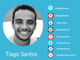 Tiago Santos
@TiagodiSantos
@TiagodiSantos
Tiago Santos
@TiagodiSantos
@TiagodiSantos
@TiagodiSantos
@TiagodiSantos
tiago@anupreto.com.br
 