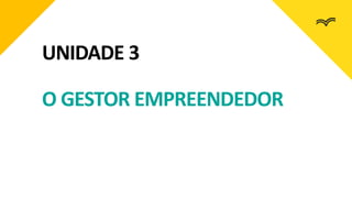 UNIDADE 3
O GESTOR EMPREENDEDOR
 