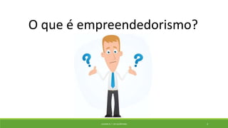 O que é empreendedorismo?
JULIANA N. T. DE ALCÂNTARA 3
 