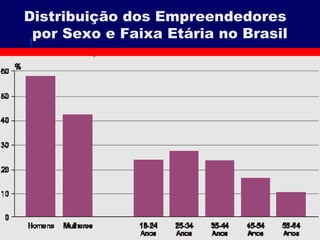 Distribuição dos Empreendedores
por Sexo e Faixa Etária no Brasil

 