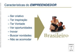 AZAMBUJA.PRO.BR é marca fantasia de SALE, Treinamento, Marketing e Comunicação Ltda. CNPJ 02.252.082/0001-97 – Rua da Bica, 410 – Conj. 192 D – São Paulo/SP.

Características do EMPREENDEDOR

– Ser criativo
– Ter inspiração
– Ter Vontade
– Ver oportunidades
– Inovar
– Buscar novidades
– Não se acomodar

 