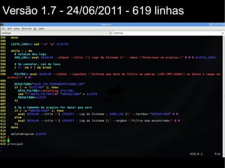 Versão 1.7 - 24/06/2011 - 619 linhas
 