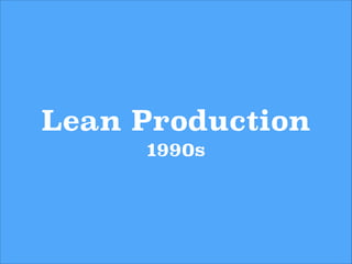 Lean Production
1990s

 