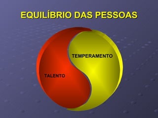 EQUILÍBRIO DAS PESSOAS TEMPERAMENTO TALENTO 