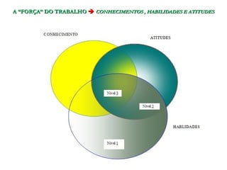 A “FORÇA” DO TRABALHOA “FORÇA” DO TRABALHO  CONHECIMENTOS , HABILIDADES E ATITUDESCONHECIMENTOS , HABILIDADES E ATITUDES
 